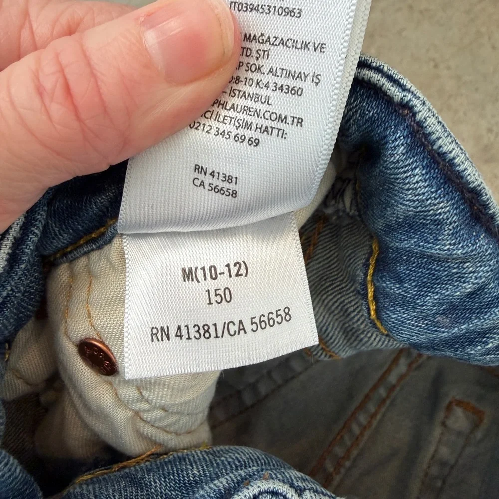 Ralph Lauren Boys 10-12 Medium Wash Straight Jeans
